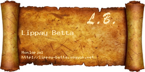 Lippay Betta névjegykártya